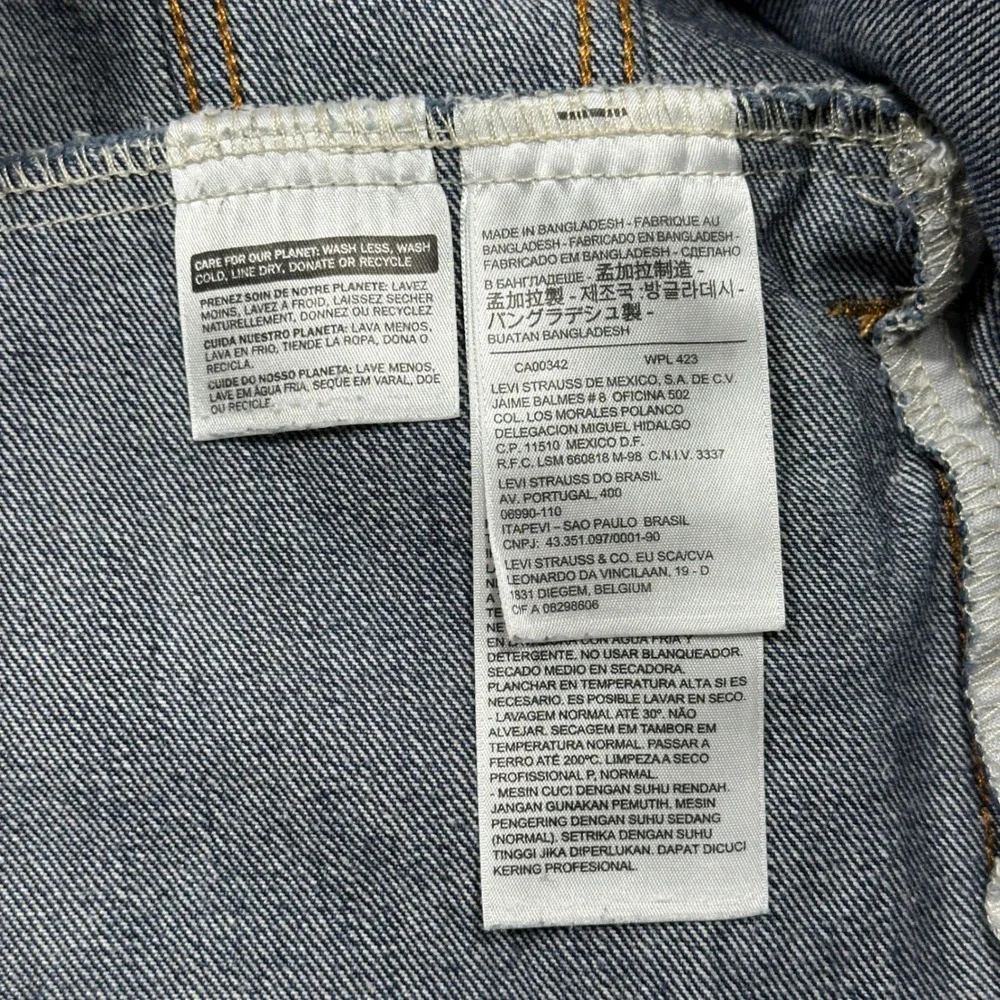 Levi's Type 3 Trucker Jacket‎ Mens Size L Dark Wash Blue Denim 72334
